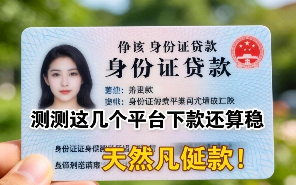 哪些可以用身份证贷款？实测这几个平台下款还算稳