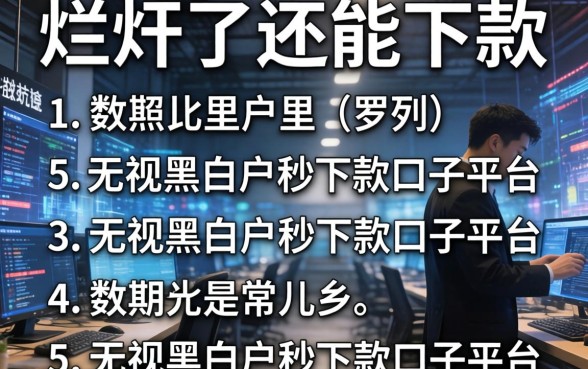 大数据烂了还能下款的，罗列5个无视黑白户秒下款口子平台