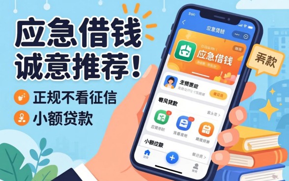 哪里可以应急借钱,诚意推荐五个正规不看征信的小额贷款app