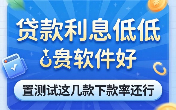 哪个贷款利息低的软件好？实测这几款下款率还行