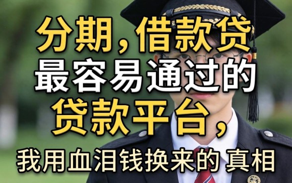 分期借款最容易通过的贷款平台，我用血泪钱换来的真相