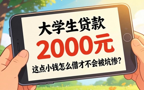 大学生贷款2000元：这点小钱怎么借才不会被坑惨？