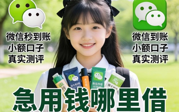 大学生急用钱哪里借?微信秒到账的小额口子真实测评分享