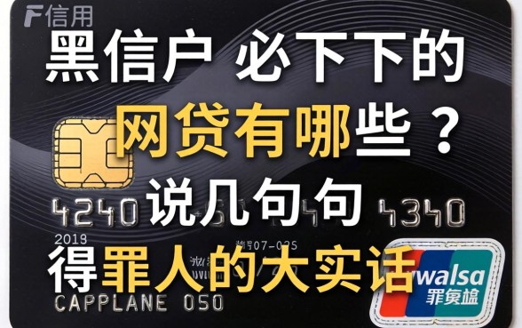 信用卡黑户必下的网贷有哪些?说几句得罪人的大实话
