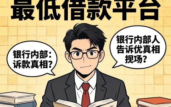 利率最低的借款平台？银行内部人告诉你真相