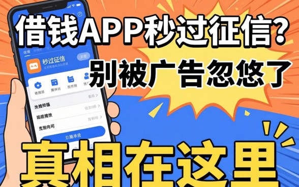 可以借钱的app秒过征信？别被广告忽悠了，真相在这里