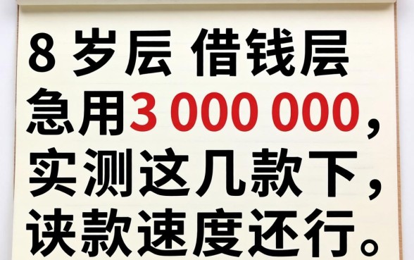18岁借钱急用30000，实测这几款下款速度还行