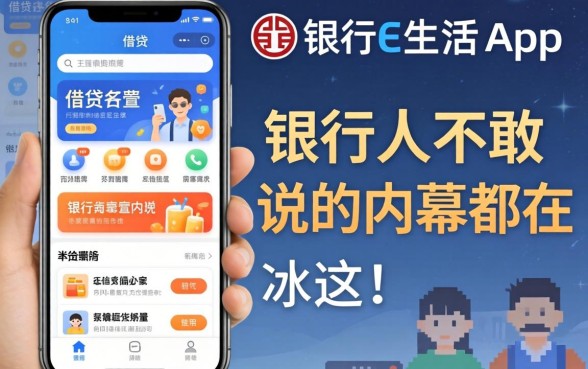 像工银e生活app一样的借钱软件,银行人不敢说的内幕都在这
