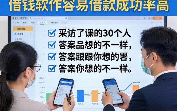 哪个借钱软件容易借款成功率高?我采访了30个人,答案跟你想的不一样