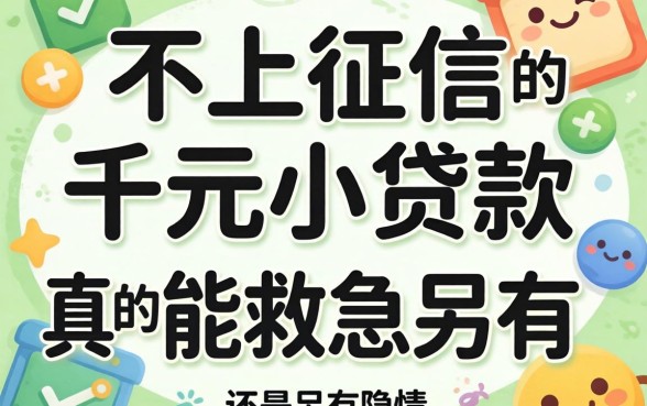 不上征信的千元小贷款,真的能救急还是另有隐情?