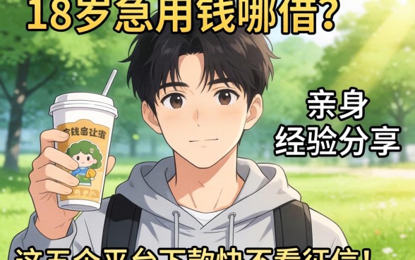 刚满18岁急用钱去哪借?亲身经历分享,这五个平台下款快不看征信!