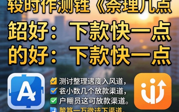 哪个软件好下款快一点？实测整理这几个放款渠道