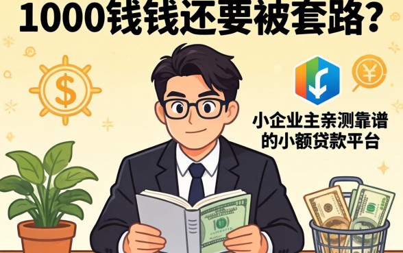 借1000块钱还要被套路?小企业主亲测靠谱的小额贷款平台