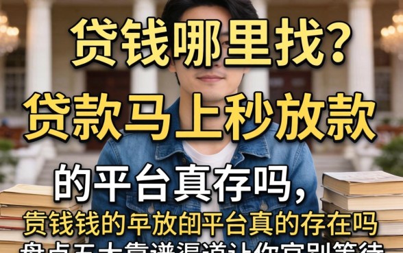 急需用钱哪里找?贷款马上秒放款的平台真的存在吗?盘点五大靠谱渠道让你告别等待