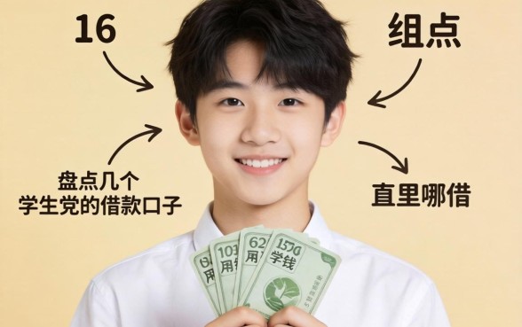 刚满16岁急需用钱哪里能借?盘点几个适合学生党的借款口子