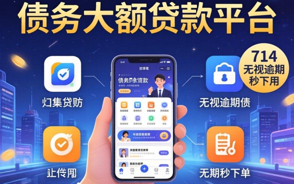 不看债务的大额贷款平台有哪些，归集五个714无视逾期秒下的app