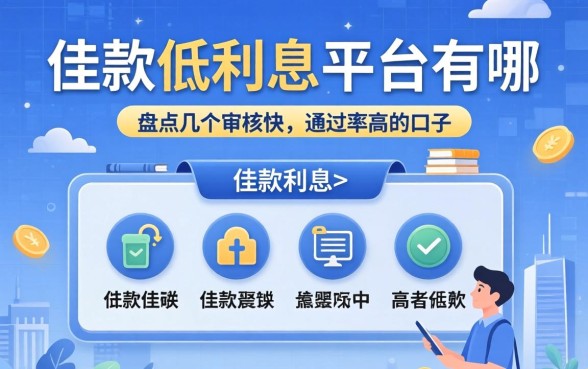 借款低利息的平台有哪些?盘点几个审核快、通过率高的口子