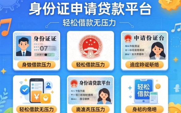 凭身份证申请贷款平台,枚举五个轻松借款无压力软件