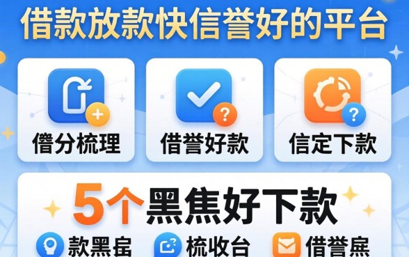 哪个借款放款快信誉好的平台，梳理5个黑户好下款的平台