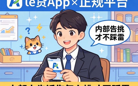 像瑞e贷app一样的正规平台，内部人告诉你怎么挑才不踩雷