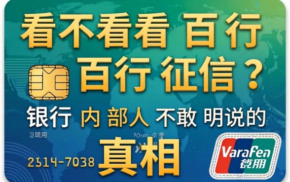 信用卡看不看百行征信？银行内部人不敢明说的真相