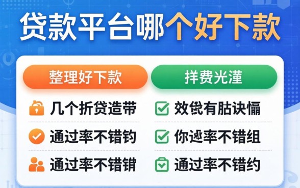 2026年贷款平台哪个好下款的?整理了几个通过率不错的