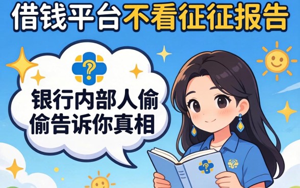 哪个借钱平台不看征信报告？银行内部人偷偷告诉你真相