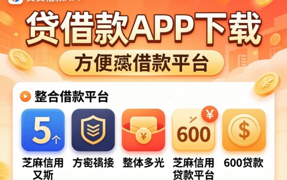 像快贷借款app下载一样方便的借款平台,整合5个芝麻信用600贷款平台