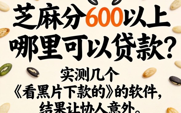 芝麻分600以上哪里可以贷款？实测几个不看黑户下款的软件，结果让人意外
