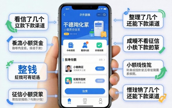 借钱不看征信小额贷款app：整理了几个还能下款的渠道