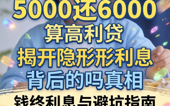 借5000还6000算高利贷吗？揭开隐形利息背后的真相与避坑指南