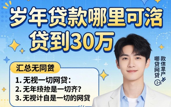 20岁贷款哪里可以贷到30万，汇总五个无视一切的网贷