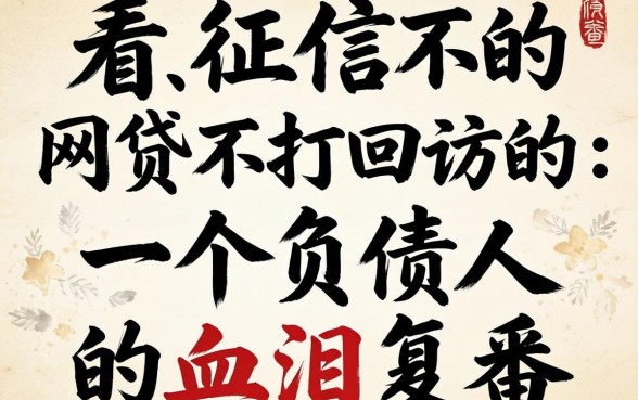 不看征信的网贷不打回访的：一个负债人的血泪复盘