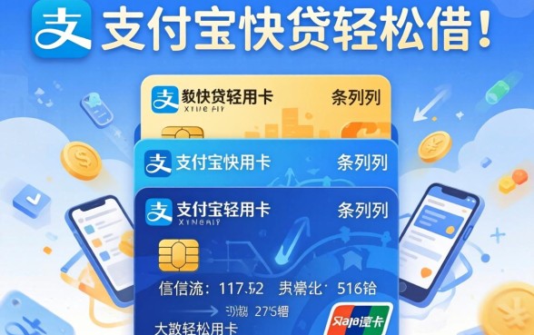 不查大数据信用卡，条列五个支付宝快贷轻松借app