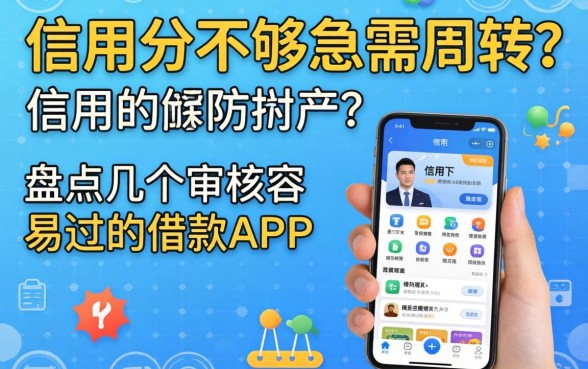 信用分不够急需周转？盘点几个审核容易过的借款app