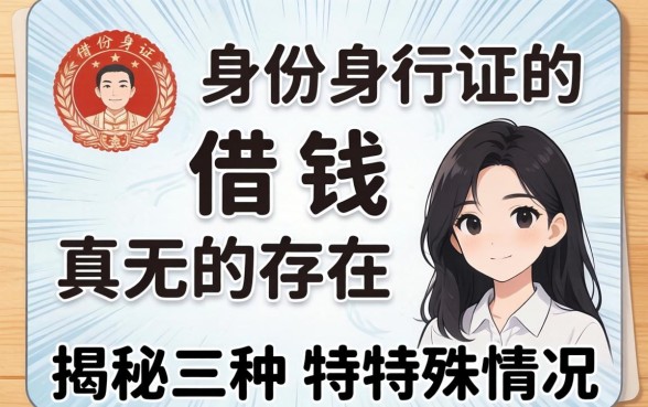 不需要身份证的借钱真的存在吗？揭秘三种特殊情况