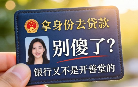 光拿身份证去贷款?别傻了,银行又不是开善堂的