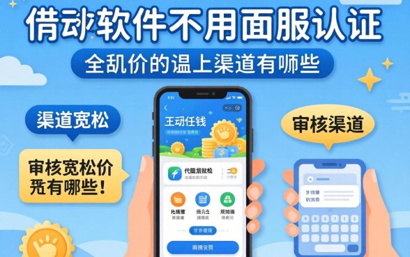 借钱软件不用人脸认证的有哪些？分享几个审核宽松的渠道