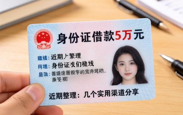 凭身份证借款5万元：近期整理的几个实用渠道分享