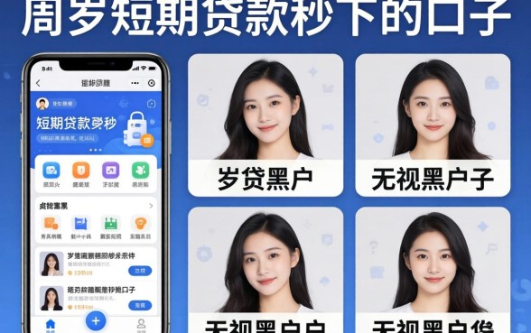 18周岁短期贷款软件，详细阐述五个无视黑户秒下的口子
