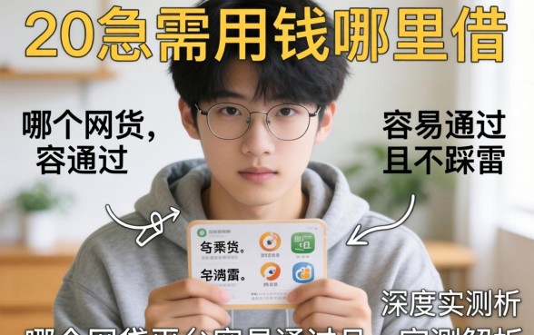 刚满20岁急需用钱哪里借?哪个网贷平台容易通过且不踩雷?深度实测解析