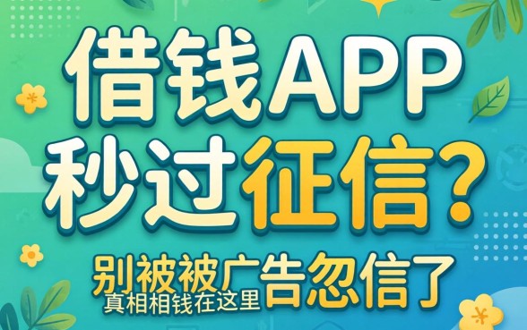 可以借钱的app秒过征信？别被广告忽悠了，真相在这里