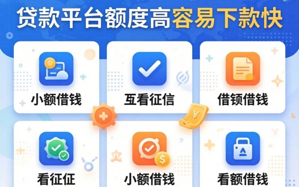 什么贷款平台额度高容易下款快，详尽说明五个不看征信小额借钱的app