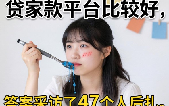 哪家贷款平台比较好？我采访了47个人后，答案有点扎心