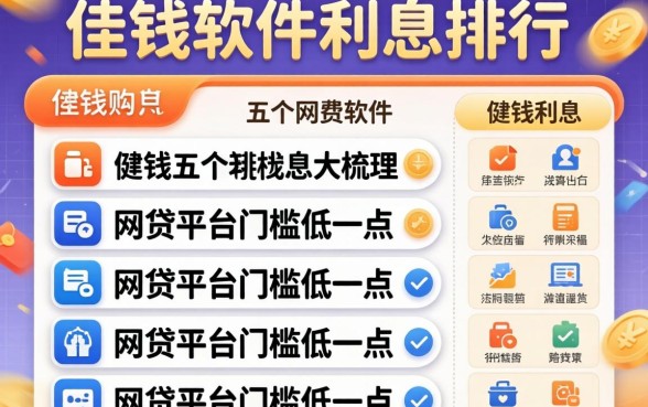 借钱软件利息排行，梳理五个网贷平台门槛低一点的软件