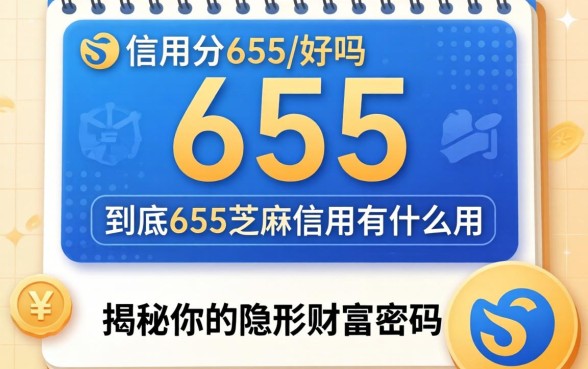 信用分655算好吗？到底655和芝麻信用有什么用？揭秘你的隐形财富密码