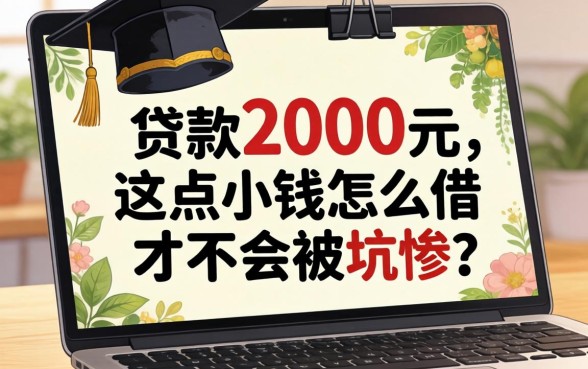 大学生贷款2000元：这点小钱怎么借才不会被坑惨？