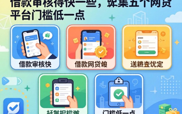 哪个借款审核得快一些，归集五个网贷平台门槛低一点的软件