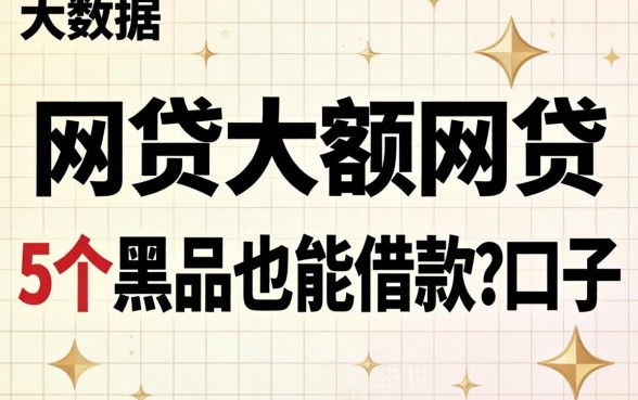不需要看大数据的网贷大额网贷,整合5个黑户也能借款的口子