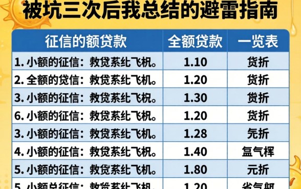 不上征信的小额贷款一览表：被坑三次后我总结的避雷指南